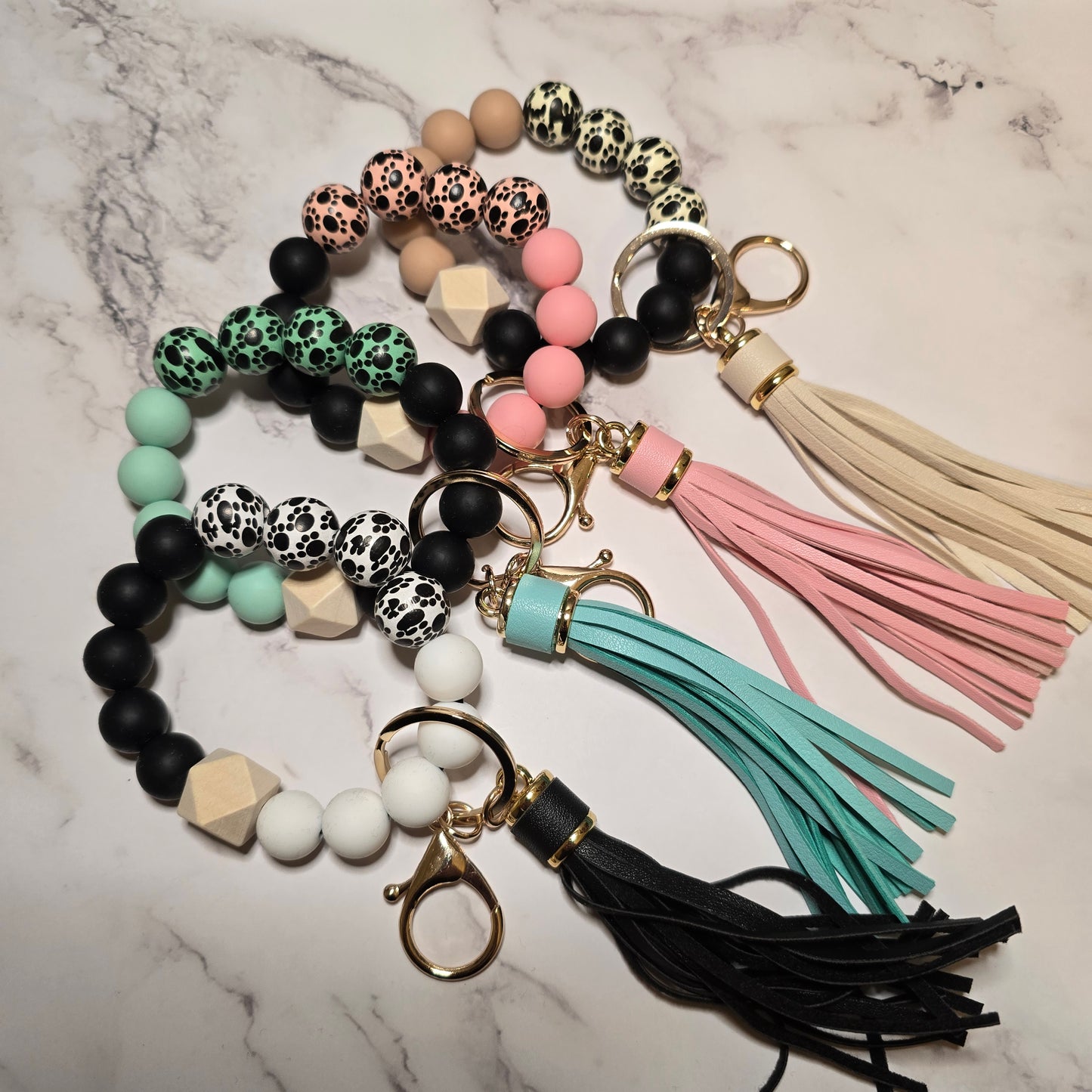 Beaded Wristlet Keychain