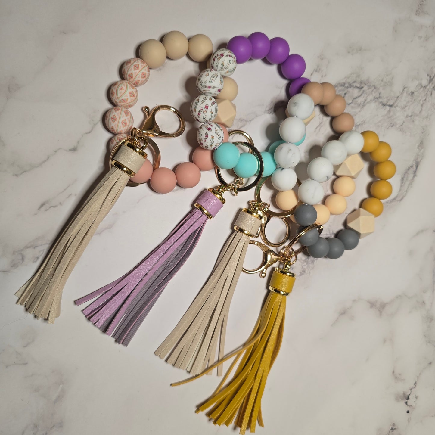 Beaded Wristlet Keychain