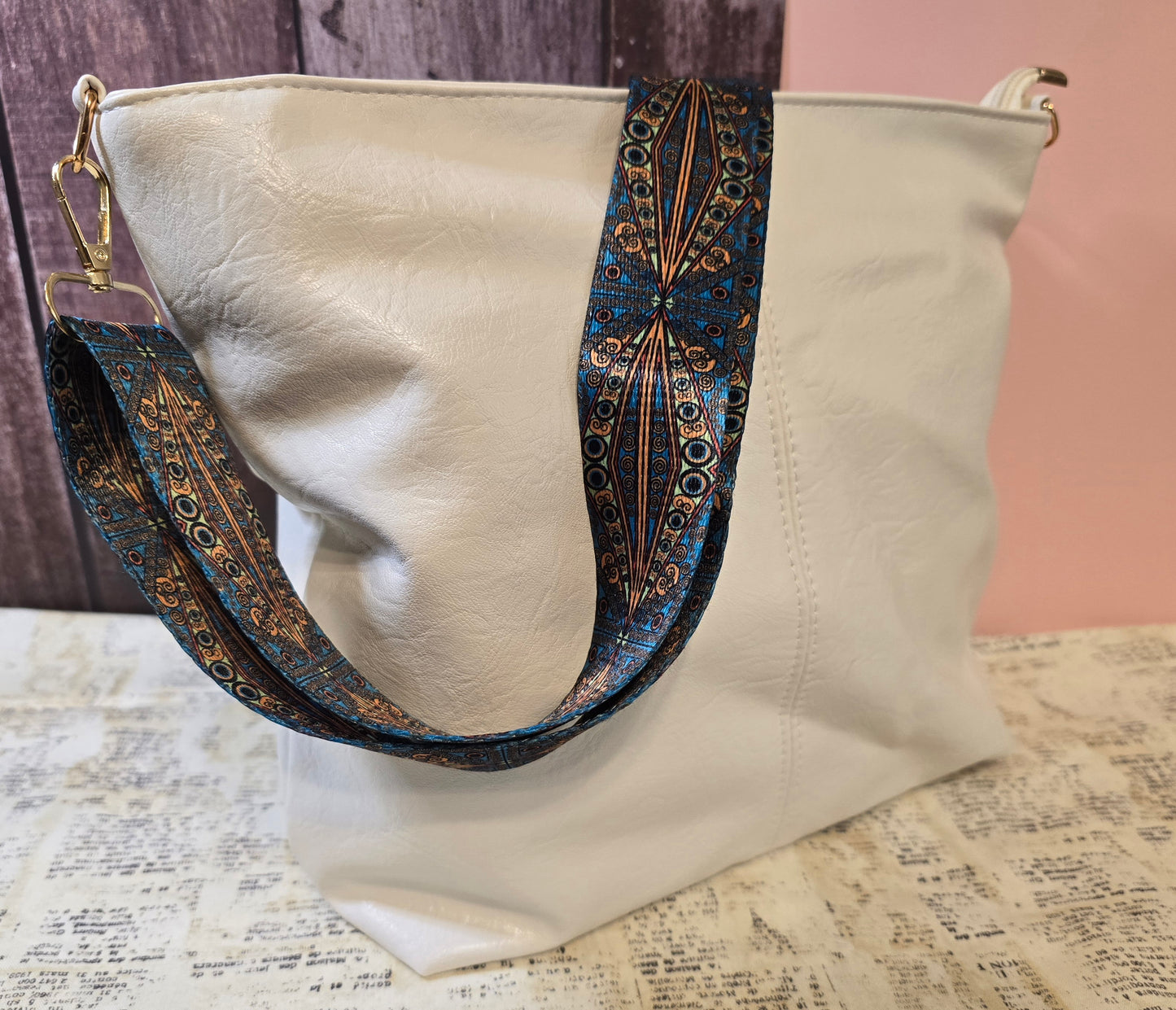 Guitar Strap Bag - Creamy White