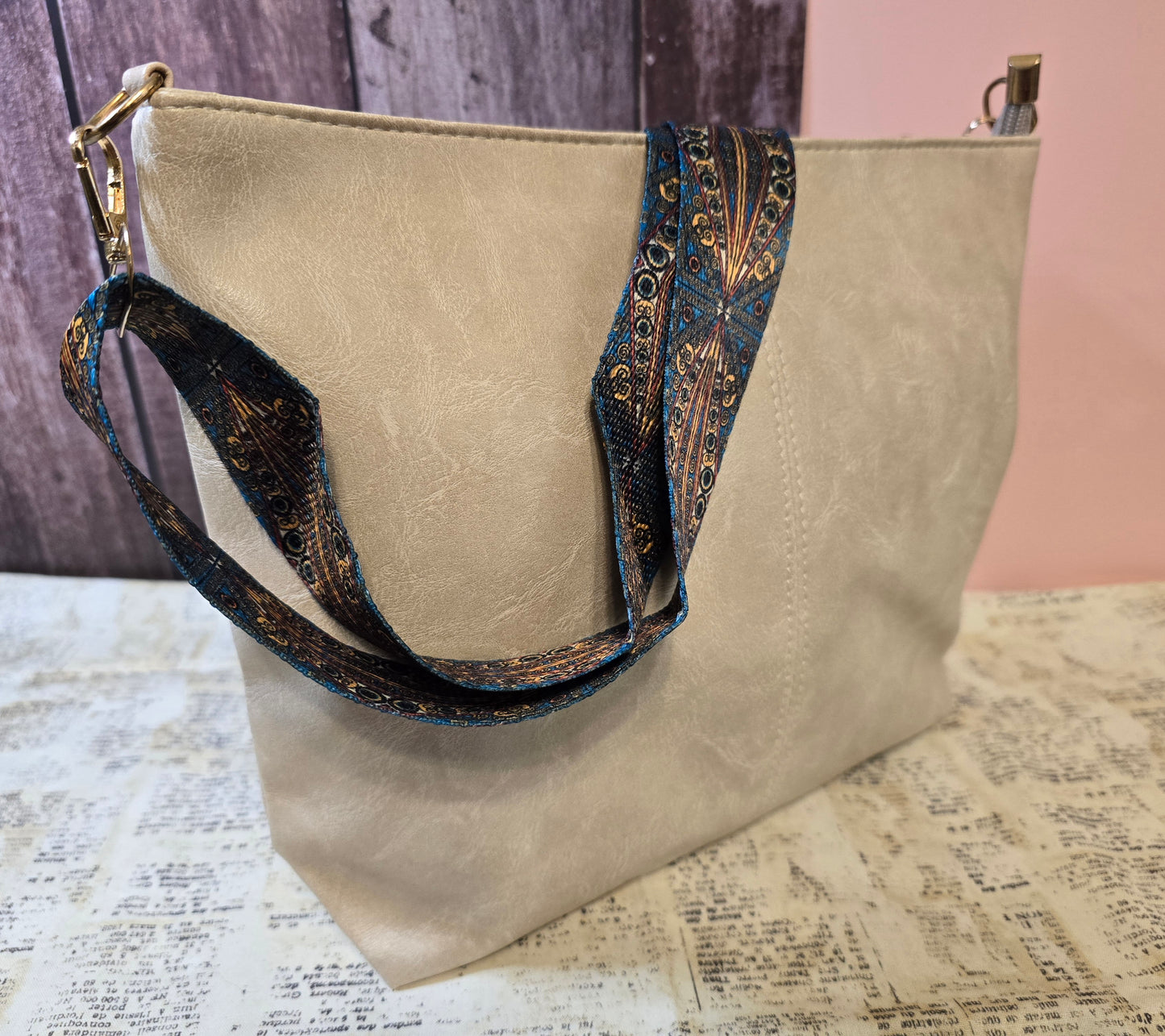 Guitar Strap Bag - Light Beige