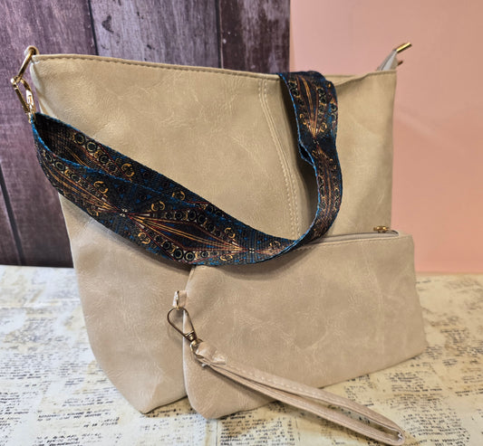 Guitar Strap Bag + Makeup Bag - Creamy Eggshell