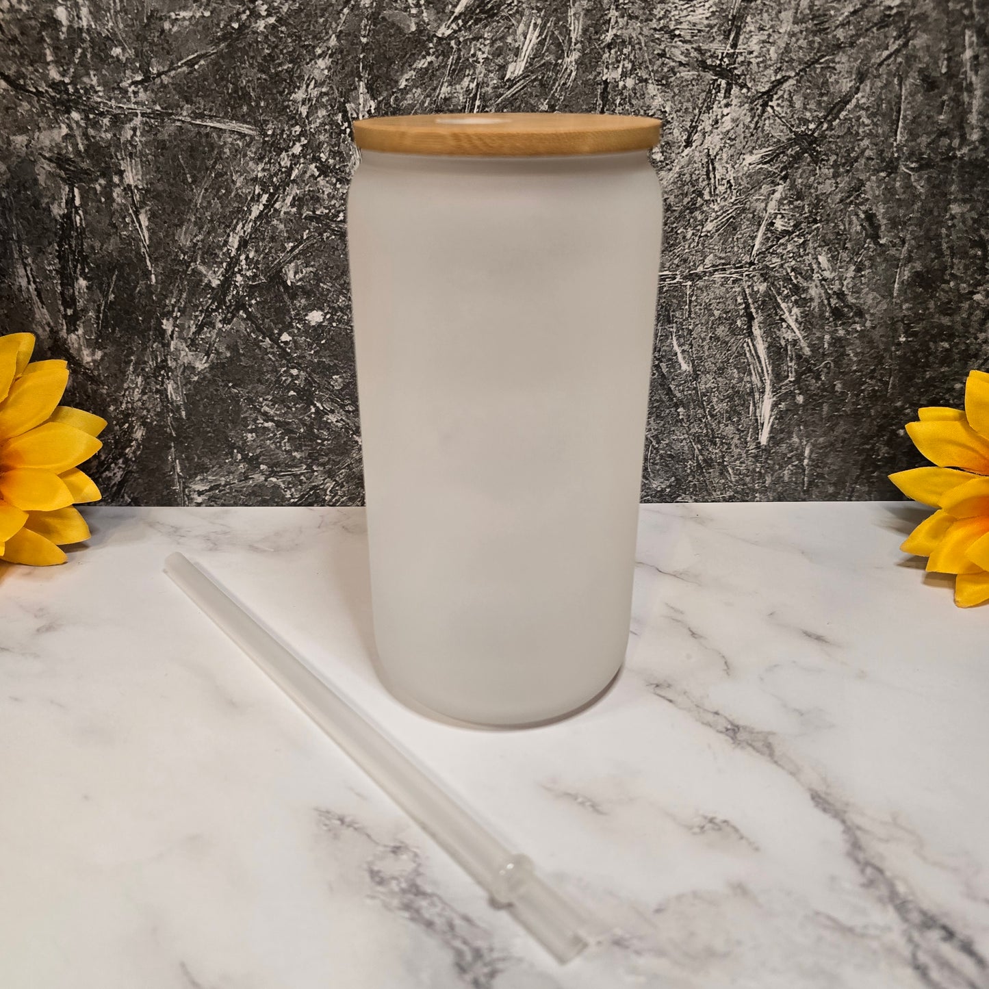 Custom 16 oz Frosted Glass Cup